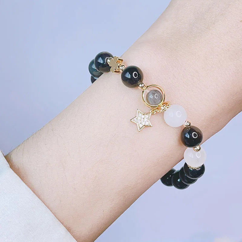 Silverstone bracelet for women with electroplated finish showing Flowers, Love, and Star design options.