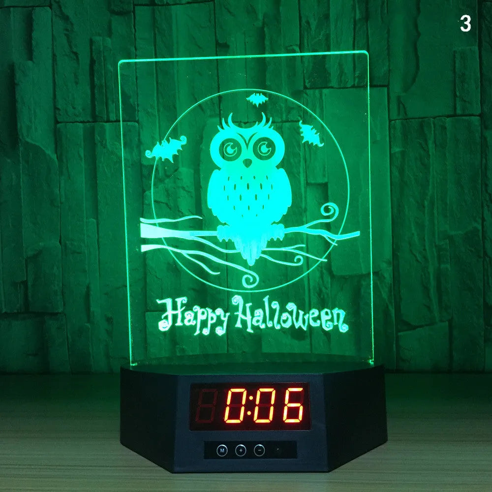 3D glowing electronic dolphin night light with remote control on table