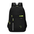 Men's Oxford cloth schoolbag in black with letter pattern and air pillow belt system