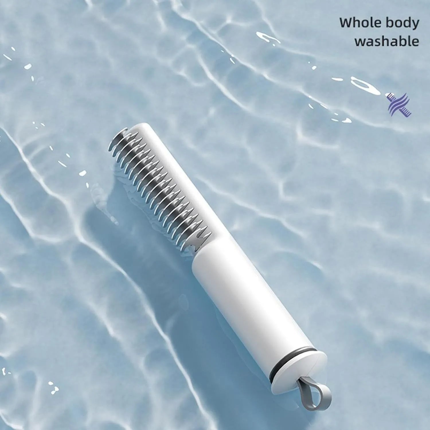 Stainless steel pet dematting comb with user-friendly handle for removing knots and mats from dog hair