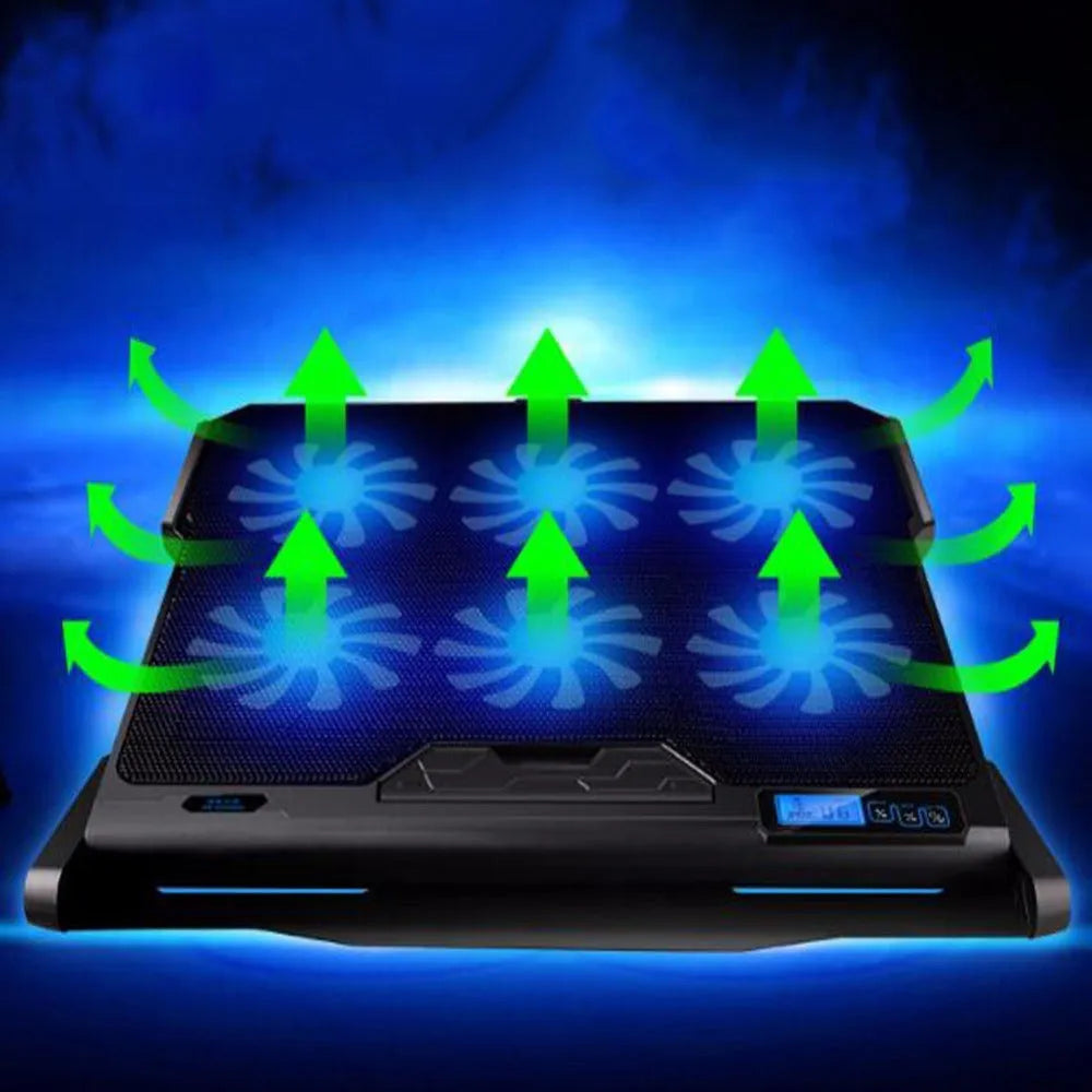 Laptop cooling board metal mesh air cooling fan for notebook Ultrabook black