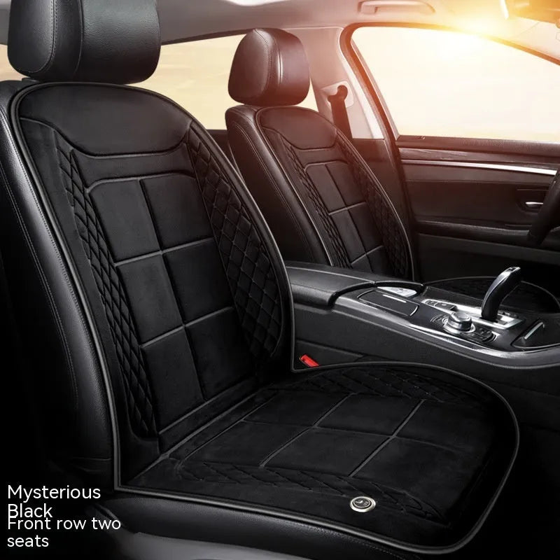 Car seat heating cushion in beige, black, and coffee colours for single, double, and rear seats