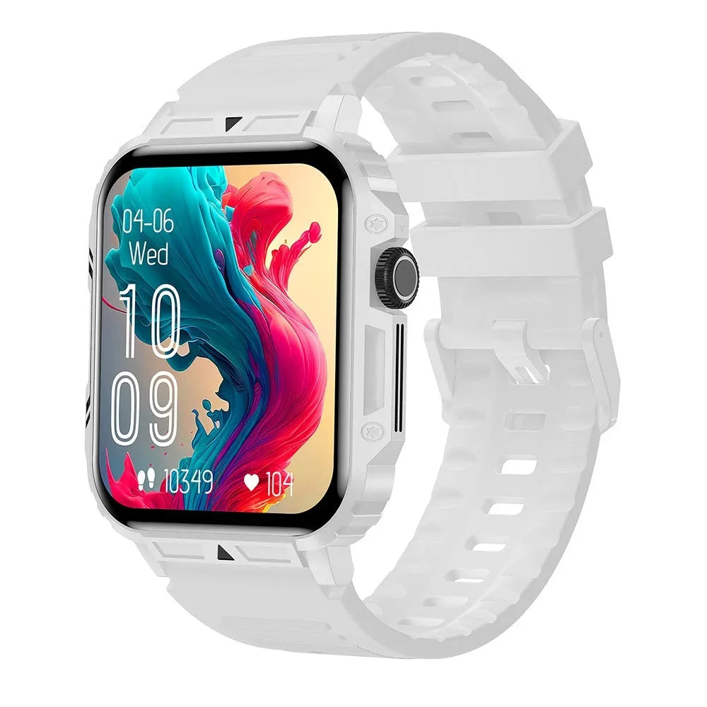 Smart wireless call sport step counting watch with heart rate monitor in black, white, pink, green colours