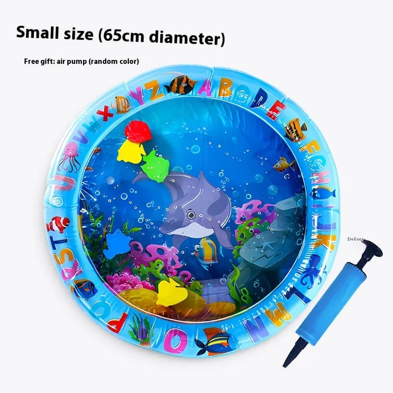 PVC inflatable water cooling bed for cats with dolphin and shark designs