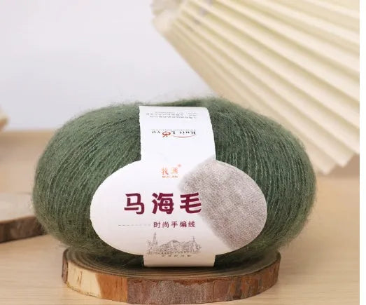 Mohair wool ball for DIY scarf knitting in multiple colour options