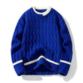 Men's loose fit two-piece modal acrylic sweater set in light blue colour