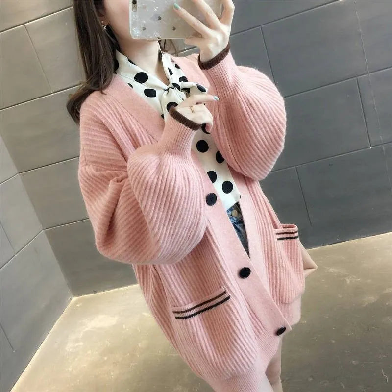 Casual knitted coat for women with button front, sleeveless, A-line silhouette, available in beige, lake blue, pink, yellow, sizes S to 3XL