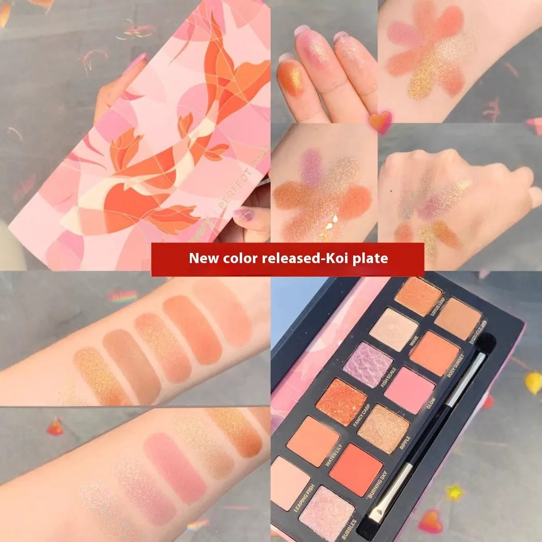 Explorer twelve-colour animal theme eyeshadow palette with twelve pressed powder shades