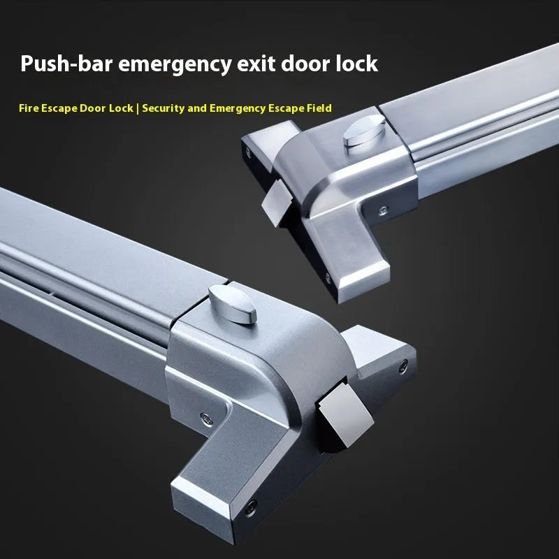 Stainless steel fireproof door push lock with external handle for 65cm single door
