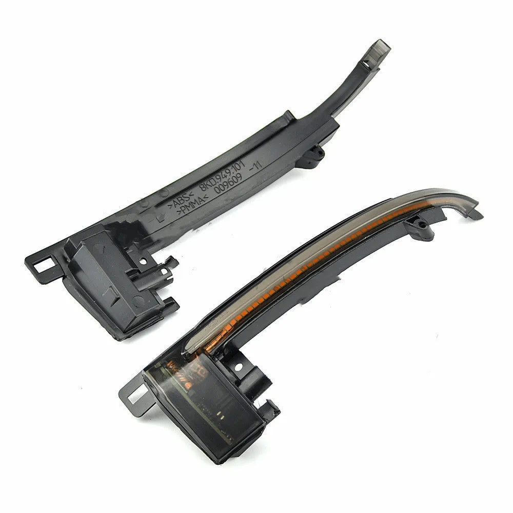 Dynamic LED mirror turn signal for Audi B8 B8.5 models in crystal white or black