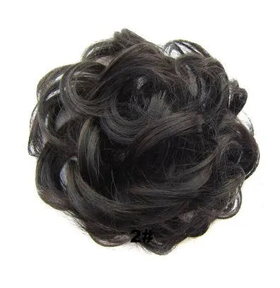 Hair ring adjustable wig band in burgundy colour on white background