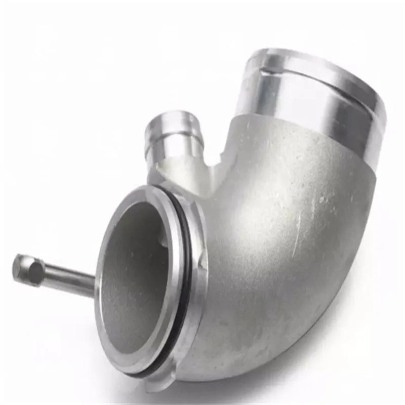 Aluminium alloy 90-degree turbine tube elbow for lateral engine positioning