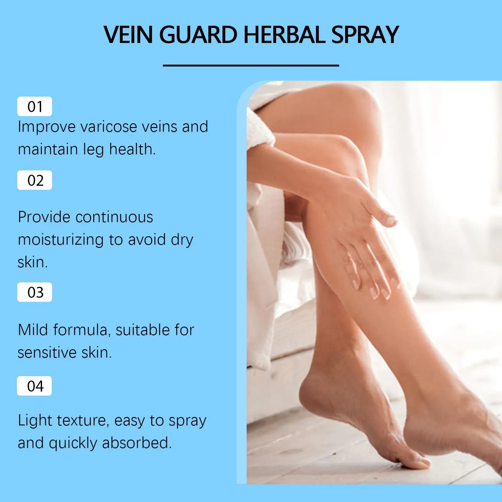Herbal body care spray 30ml bottle with menthol and botanical extracts