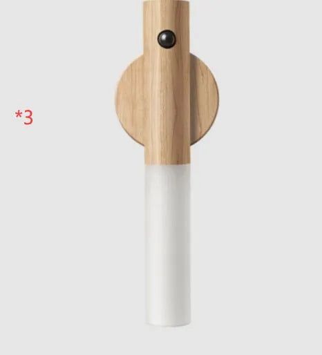 Smart Sensor Light LED desk lamp solid wood base organic glass panel warm white light