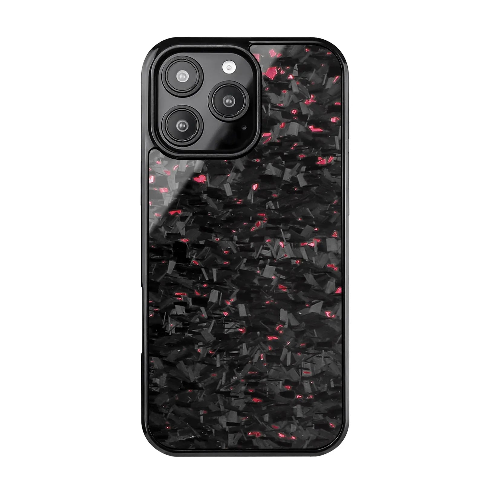 Black carbon fibre magnetic forging twill phone case for iPhone 16ProMax