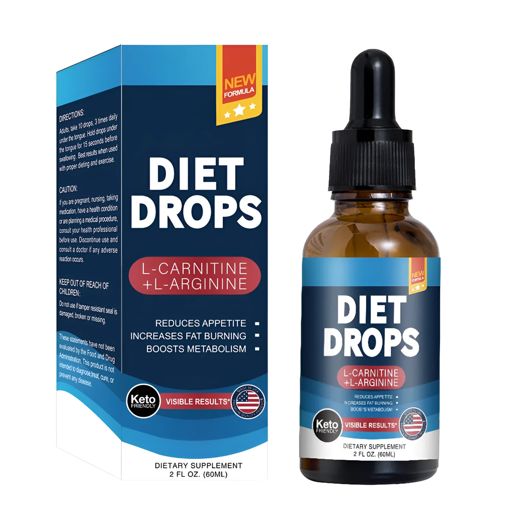60ml bottle of ketone drops liquid supplement with dropper