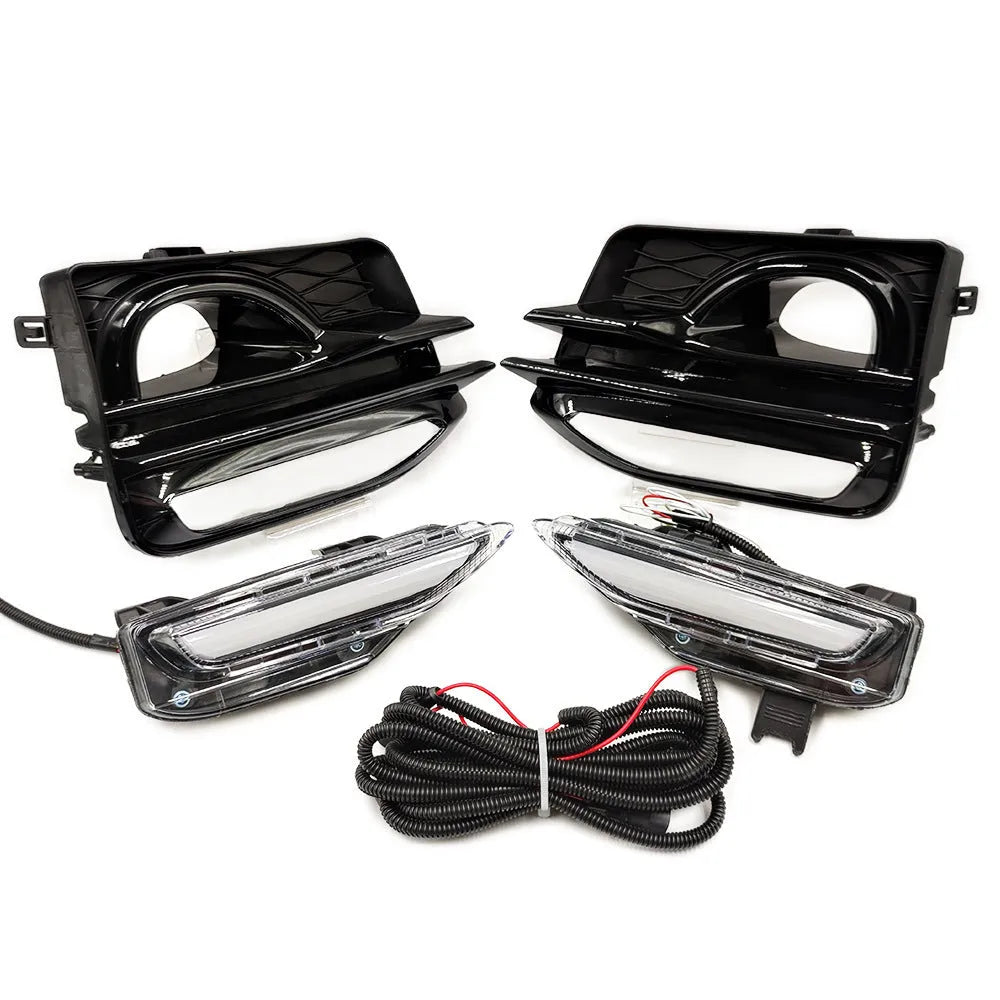 Infiniti Q50 Q70 front bumper LED daytime running and turn signal lamp unit with ABS housing