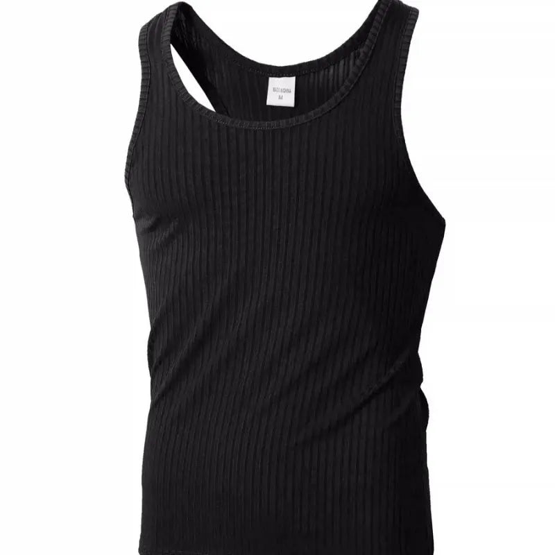 Men's solid color fitness vest slim fit quick-drying polyester spaghetti strap tank top in khaki, black, light blue, white, gray sizes M L XL
