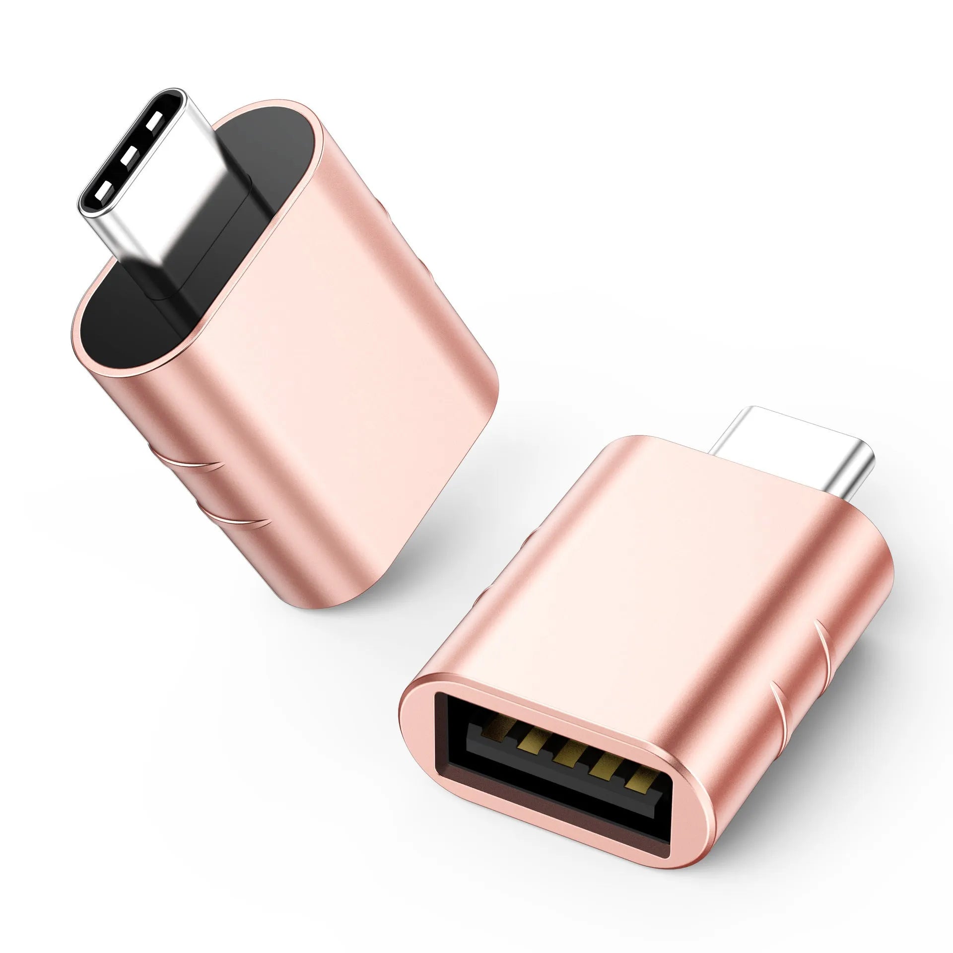 Champagne Gold USB data and charging converter with zinc alloy shell