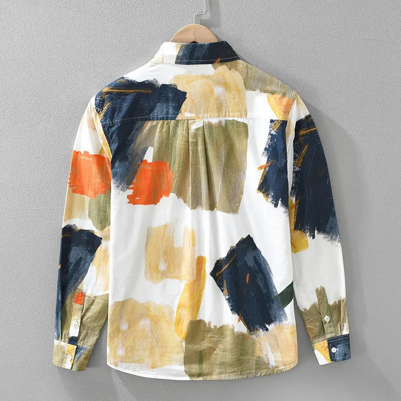 Cotton loose cardigan top with printed colour, long sleeves, available in sizes M-XXXL