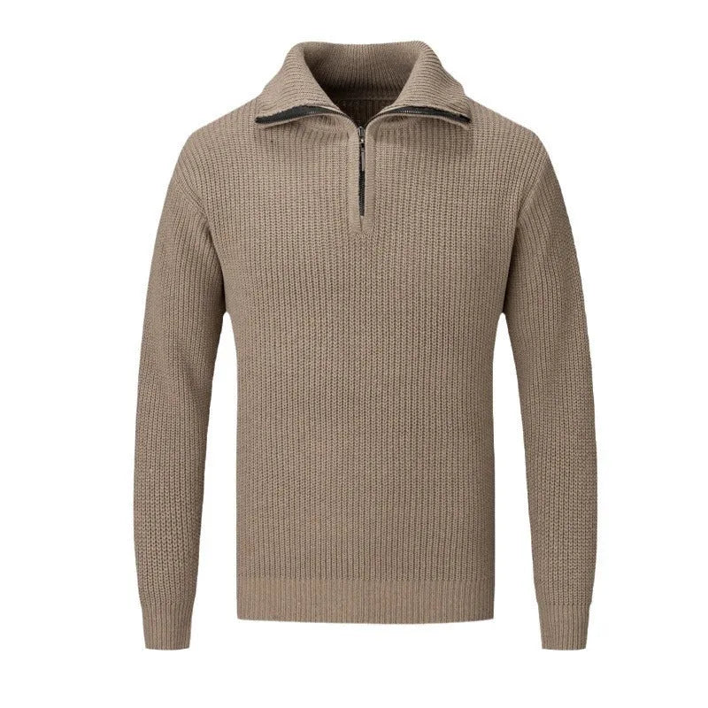 Men's slim fit pullover jumper in solid colour options for autumn and winter wear