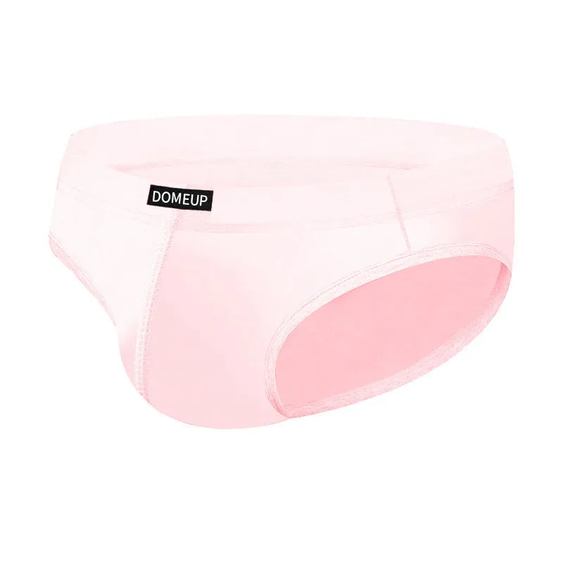 Men's solid colour low waist seamless briefs in breathable polyester fabric