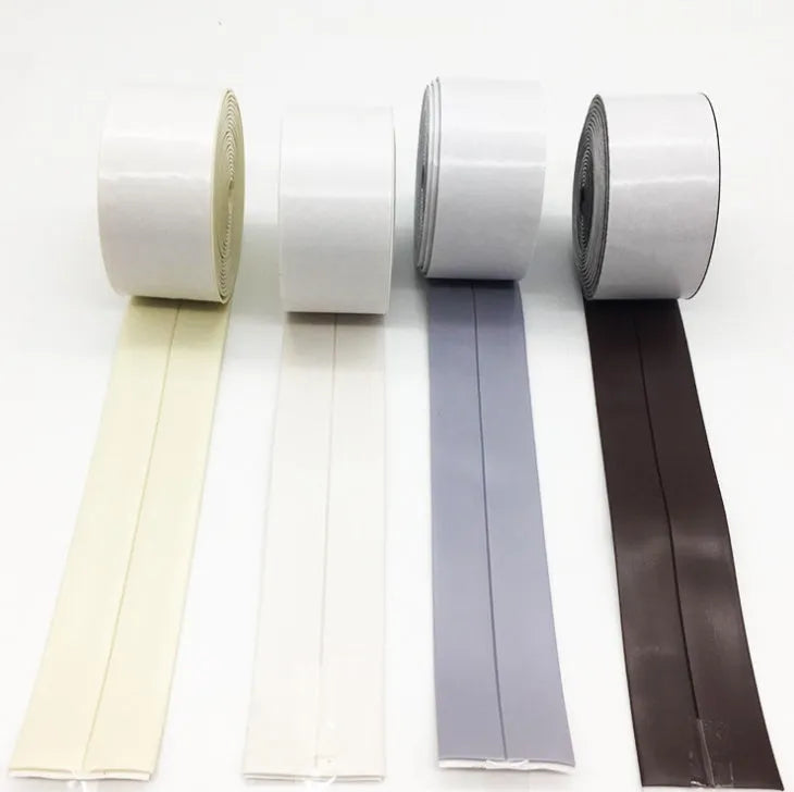 Flexible PVC wall corner protection tape in porcelain white, 3.8cm wide by 3.2m long