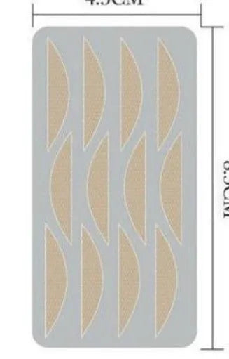 No glue eyelid stickers in three sizes - large, medium, small - made from non-woven fabric