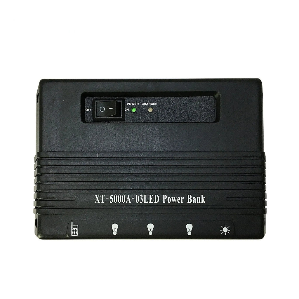 XT-5000A solar LED light with 4Wp photovoltaic panel and 3Ah battery for outdoor use