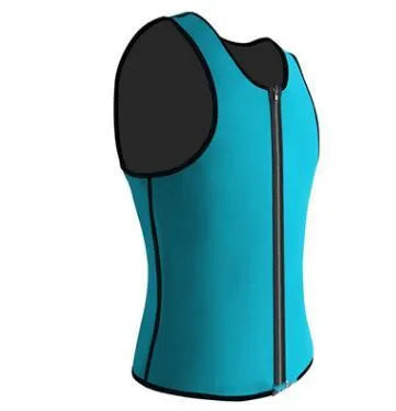 Men's spandex sports vest with rubber corset in black, blue, gray, green, orange, yellow, camouflage