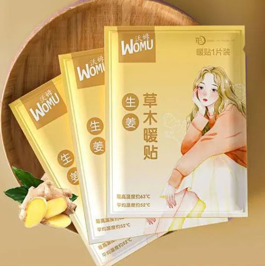 Self-heating argy wormwood warming plaster for menstrual comfort with adhesive backing