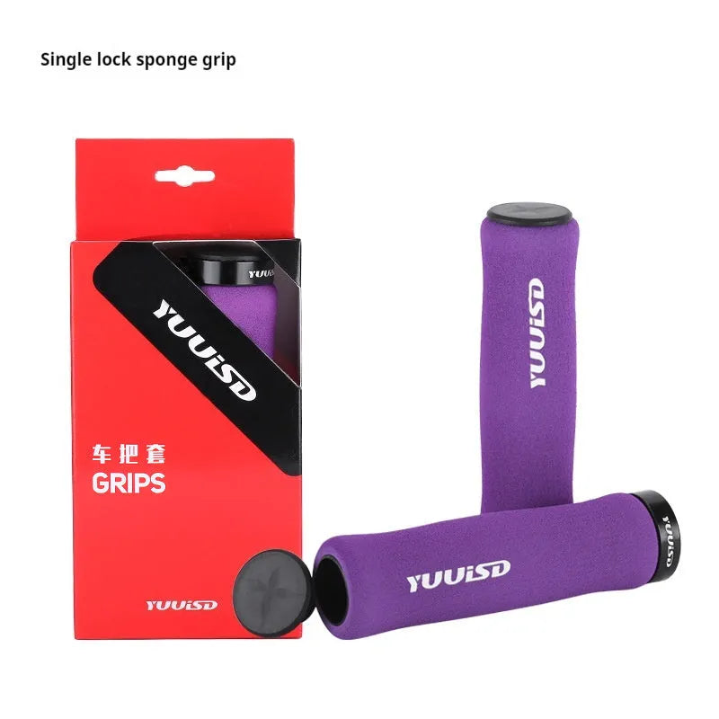Mountain bike sponge handle cover in black colour showing textured grip surface