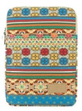 Canvas laptop sleeve for 14-inch laptop in brown colour, British-style design