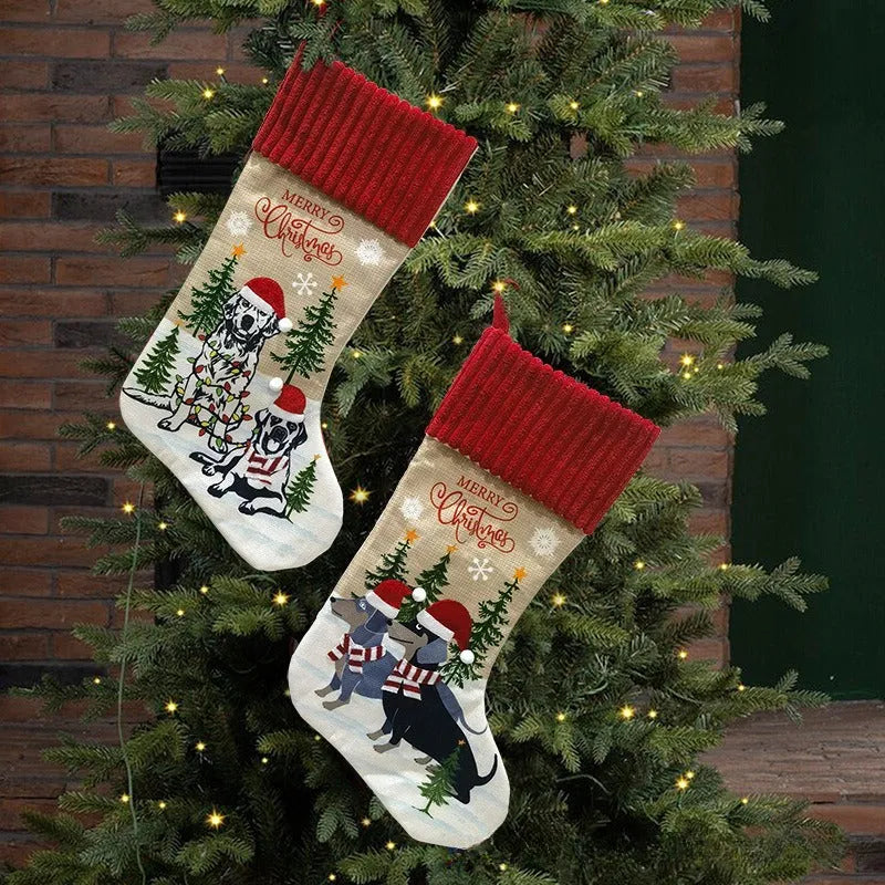 46cm cloth Christmas tree pet pendant ornament in pastoral or American style