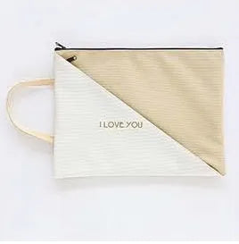 Blue Oxford cloth double-layer zipper document storage bag for A4 papers and test organisation.