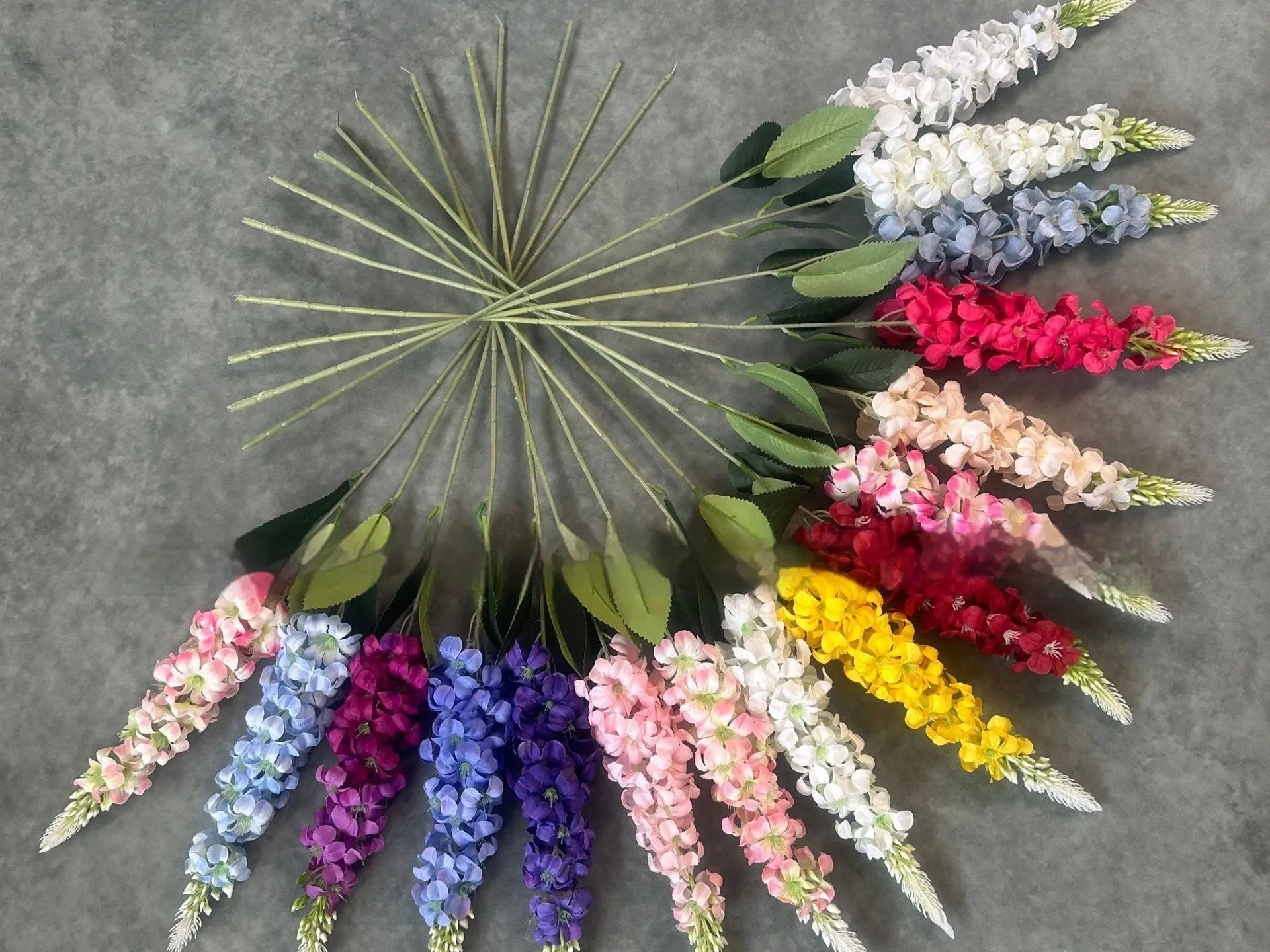 Artificial silk antirrhinum hyacinth stem 72cm, flower part 25cm, multiple colour options for decoration