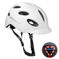 Electric LED cycling helmet with tail light, In-Mold PC shell and EPS liner, available in multiple colours and sizes M/L