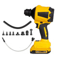 Yellow handheld cordless dust gun for office appliance cleaning with 680W power rating
