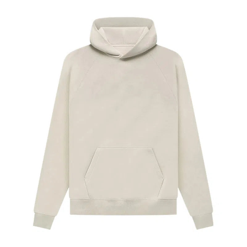 American Vintage heavyweight loose fit cotton hoodie with raglan sleeves and 3D patch pocket in 1977 Black Iron