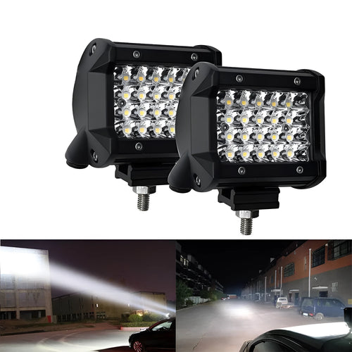 Black 4 row LED strip light bar with aviation aluminium alloy case and stainless steel bracket for vehicle mounting