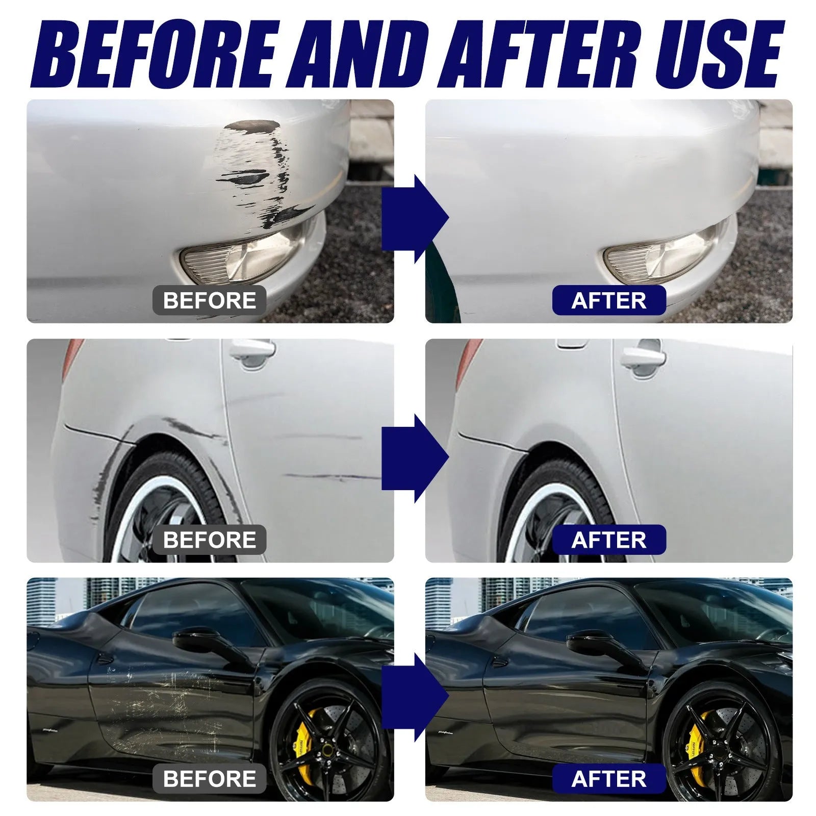 Car scratch remover renovation paint repair kit 15g with sponge applicator for car bodywork