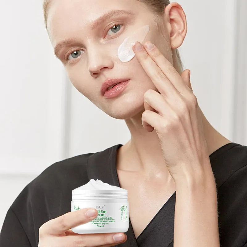 Wholesale wild yam moisturising cream 113g for face and body in a white jar