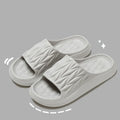 Leaf texture pattern EVA house slippers in assorted colours with non-slip soles