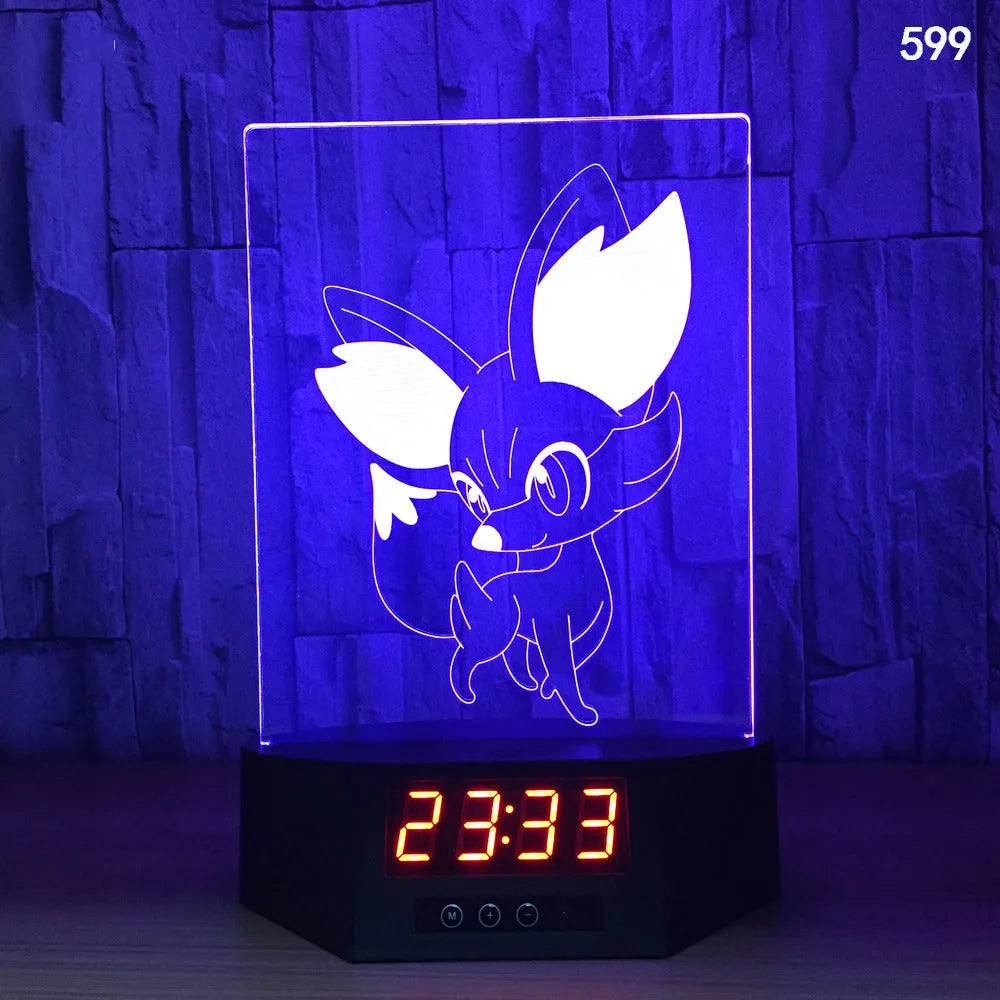 3D glowing electronic dolphin night light with remote control on table