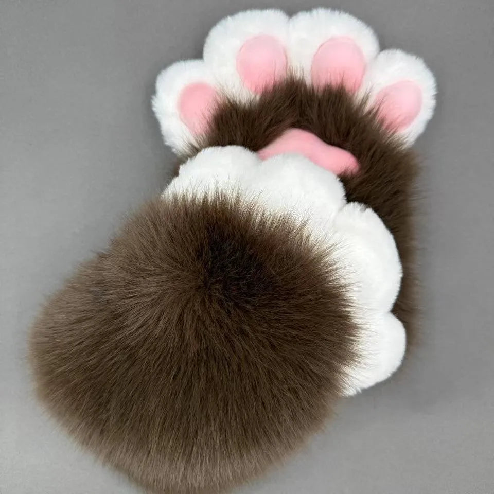 Colourful animal claw cosplay gloves in nylon material showing multiple colour options