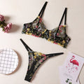 Women's floral bikini set in polyester available in five colours and Asian sizes S M L XL.
