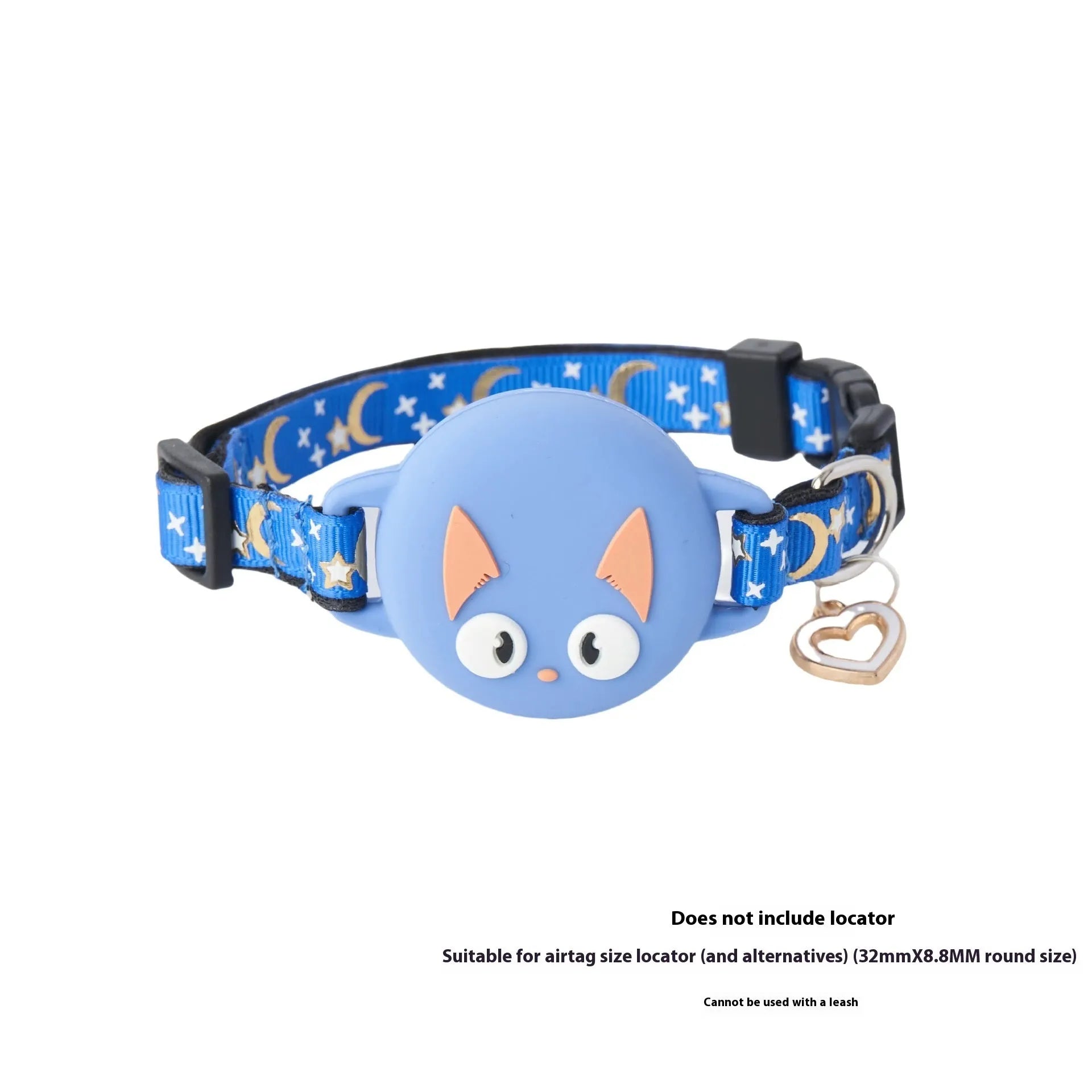 Apple AirTag protective case on adjustable cat collar in selected colour with size adjustment
