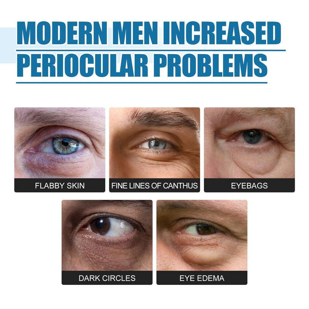 Men's Eye Essence 15g tube with hyaluronic acid for under-eye moisture and skin elasticity