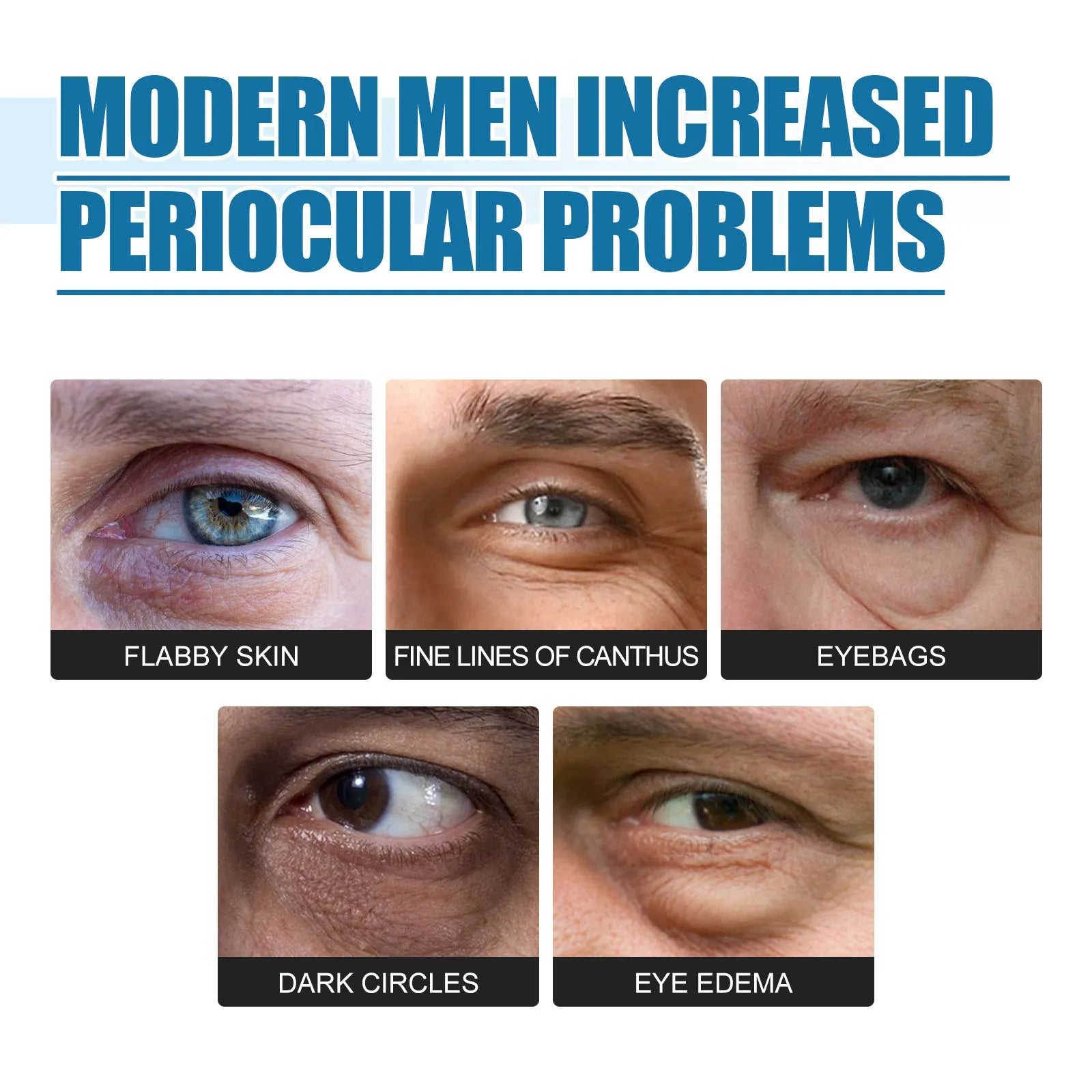 Men's Eye Essence 15g tube with hyaluronic acid for under-eye moisture and skin elasticity