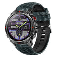 Black smart sports watch with GPS, flashlight, compass, Bluetooth calling, silicone strap, and TFT screen showing heart rate data